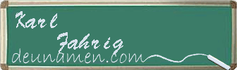 Karl Fahrig Visitenkarte